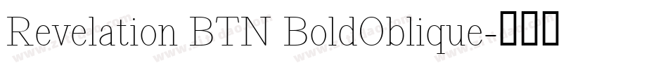 Revelation BTN BoldOblique字体转换